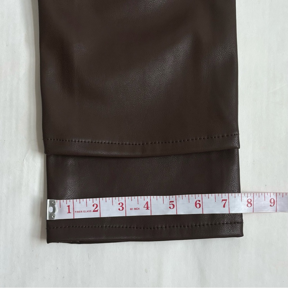 Judy Blue Tummy Control High Rise Faux Leather Straight Pants Espresso Size 26 - Picture 13 of 17
